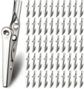 Abvsdu 445027247237 50 Pcs Metal Alligator Clip 2 In 51mm Spring Clamps Test Line Crocodile