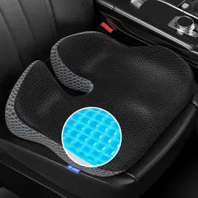 Aderi Sa1651 Gel Wedge Car Seat Cushion For Driving Relieves Tailbone Pain Comp... Fast Ship