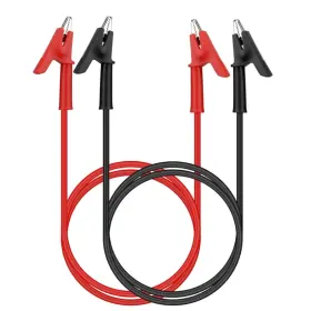 Aediko Ae-3506 2pcs Alligator Clips Test Leads Set Dual Ended 15a Lead Wire Cable With Aediko Ae-3506 2pcs Alligator Clips Test Leads Set Dual Ended 15a Lead Wire Cable With