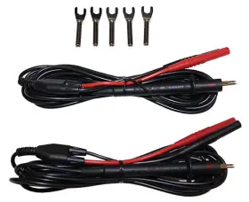 Aemc 2118.73 Spring-loaded Kelvin Probes With 5 Fork Terminals 1a 10 Ft