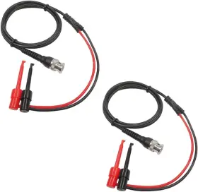 Amadget 711181148657 Bnc To Mini Test Hook Clips Dual Probe Cable Leads 120cm With Two Amadget 711181148657 Bnc To Mini Test Hook Clips Dual Probe Cable Leads 120cm With Two