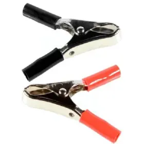 Au-ve-co 7201267 1 Pair 50 Amp Test Clips Black And Red Insulation Au-ve-co 7201267 1 Pair 50 Amp Test Clips Black And Red Insulation