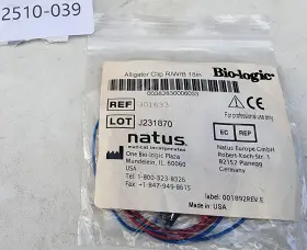 Bio-logic 301633 Bio-logic Alligator Clip Leads 18in 3 Red Blue And Black Nos Bio-logic 301633 Bio-logic Alligator Clip Leads 18in 3 Red Blue And Black Nos