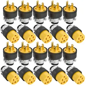 Black Duck Deals 502117962735 Heavy Duty Electrical Plug And Connector Set 15a 125v Grounded 3-prong Ma Black Duck Deals 502117962735 Heavy Duty Electrical Plug And Connector Set 15a 125v Grounded 3-prong Ma