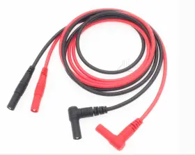 Bllndx Dmtlsbpc-47in-2 Digital Multimeter Test Lead 2pcs 1.2 M /47 Inch 14 Awg Male Right Angle To M