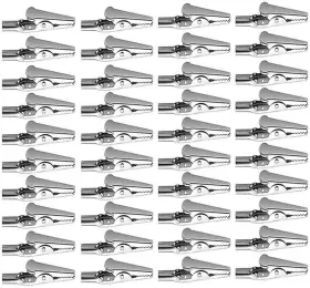 Bnafes 791727358481 Alligator Clip Spring Clamps 51mm/2inch Test Line Crocodile Silver Tone All