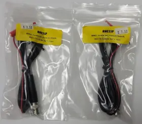 Bnc2jp Rg174 Lot Of 2 Bnc Male To Micro Hook Cable 39 Inch Length - New Bnc2jp Rg174 Lot Of 2 Bnc Male To Micro Hook Cable 39 Inch Length - New