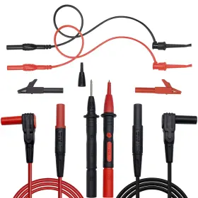 Boceuc Bc5570223 Silicone Multimeter Test Leads Kit Banana Plug Alligator Clips Tester Hook Tip T Boceuc Bc5570223 Silicone Multimeter Test Leads Kit Banana Plug Alligator Clips Tester Hook Tip T
