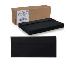 Burasari Syc-137 100qty#10 Black Business Envelopes 4.125x9.5in- Windowless Design 120gsm Pape Burasari Syc-137 100qty#10 Black Business Envelopes 4.125x9.5in- Windowless Design 120gsm Pape