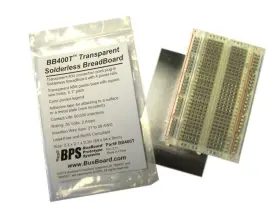 Busboard Bb400t Transparent Solderless Plug-in Breadboard 400 Tie-points 4 Power Rai Busboard Bb400t Transparent Solderless Plug-in Breadboard 400 Tie-points 4 Power Rai