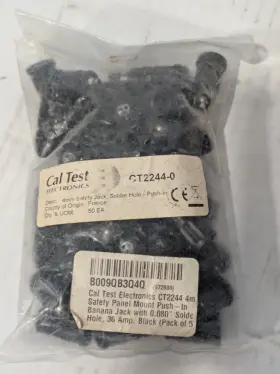 Cal Test Electronics Ct2244-0 4mm Safety Panel Mount Banana Jack Black Bulk 50 Cal Test Electronics Ct2244-0 4mm Safety Panel Mount Banana Jack Black Bulk 50
