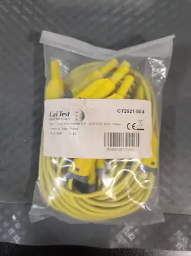 Cal Test Electronics Ct2996-50-4 10x 4mm Banana Plug Lead 50cm Yellow #50 Cal Test Electronics Ct2996-50-4 10x 4mm Banana Plug Lead 50cm Yellow #50