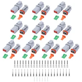 Cedolio Dt02 86 Pcs Deutsch Dt Grey 2 Pin Connectors 10 Set Waterproof Electrical Wire Co Cedolio Dt02 86 Pcs Deutsch Dt Grey 2 Pin Connectors 10 Set Waterproof Electrical Wire Co