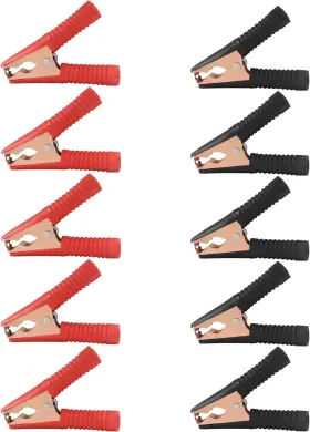 Cionyce Tuohai00250618-1924 10 Pcs Insulated Alligator Clips Black And Red Boot Metal Spring Loaded Truck Car Cionyce Tuohai00250618-1924 10 Pcs Insulated Alligator Clips Black And Red Boot Metal Spring Loaded Truck Car