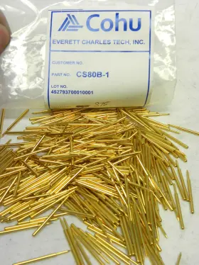 Cohu Cs80b-1 375pcs Plated Spear Tip Spring Test Probes Pin Connector Cohu Cs80b-1 375pcs Plated Spear Tip Spring Test Probes Pin Connector
