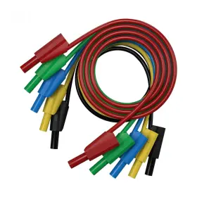 Czjzdz J.70021 5pcs Security 4mm Banana Plug Test Lead Cable 100cm/3.3ft Fully Insulated Sa