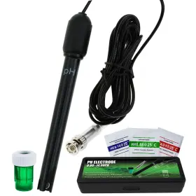 Danoplus Kib-87 Long Body Ph Electrode With Bnc Socket Probe 300cm Cable 0-14ph For Meter