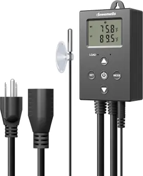 Dewenwils F2htcs01a1 Digital Temperature Controller Thermostat Outlet With Heating Black