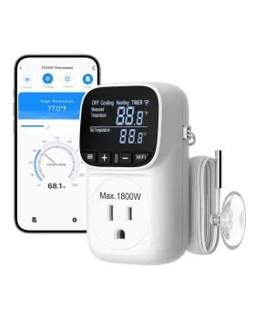 Dewenwils Htcs02d1 Smart Wifi Temperature Controller 15a 1800w Thermostat