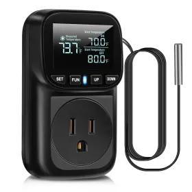 Diymore A1 Kabb0006-014 Us Digital Temperature Controller Outlet - 1800w Plug-in White