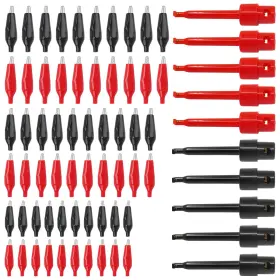 Dkardu Dr-us-679a 10pcs Alligator Clip 28/35/45mm Insulated Electrical Test Clamps Red And Black C Dkardu Dr-us-679a 10pcs Alligator Clip 28/35/45mm Insulated Electrical Test Clamps Red And Black C