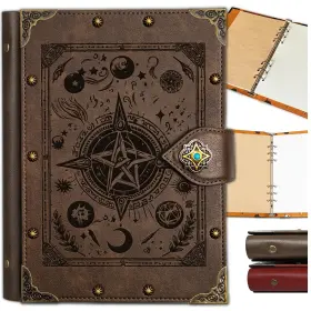 Durotan 797387795758 Refillable Leather Journal Notebook Unique A5 400 Page For-inspiratio