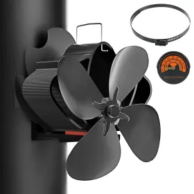 Easywave 9233 Wood Stove Fan Magnetic Pipe Fireplace Heat 8.35 Inches Black Easywave 9233 Wood Stove Fan Magnetic Pipe Fireplace Heat 8.35 Inches Black