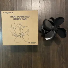 Easywave Hl-600e1 Oscillating Wood Stove Fan/fireplace Black Fan