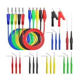 Ekieudl 705353685804 25-piece Back Probe Kit Extended Length Banana Plug To Copper Alligator Clip Aut