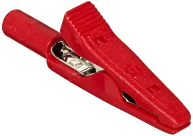 Electronics 5788-2 Insulated Miniature Alligator Clip With 2mm Jack Red 10/pkg