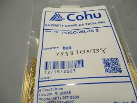 Everett Charles Pogo-25l-16-s New Pack Of 800 High Performance Bias Ball Probe Everett Charles Pogo-25l-16-s New Pack Of 800 High Performance Bias Ball Probe