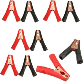 Exgoofit 744759060730 Insulated Alligator Clips Durable Heavy Duty Black And Red Boot Metal Spring Loade Exgoofit 744759060730 Insulated Alligator Clips Durable Heavy Duty Black And Red Boot Metal Spring Loade