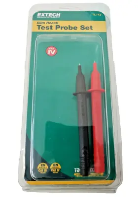 Extech Tl743 Slim Reach Test Probe Set
