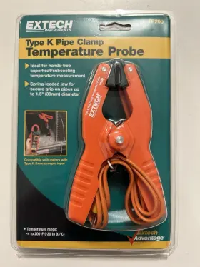 Extech Tp200 Instruments Type K Pipe Clamp Temperature Probe Extech Tp200 Instruments Type K Pipe Clamp Temperature Probe