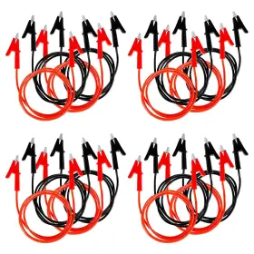 Famiwin Fw-sac-25062401 16pcs Silicone Alligator Clips 3.3 Ft 14 Gauge 1500v 15a Jumper Wires Alliga