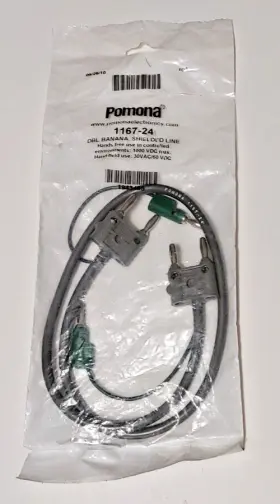 Fluke 1943465 Double Banana Plugs Pomona 1167-24 On Shielded Balanced Line 24 In Fluke 1943465 Double Banana Plugs Pomona 1167-24 On Shielded Balanced Line 24 In