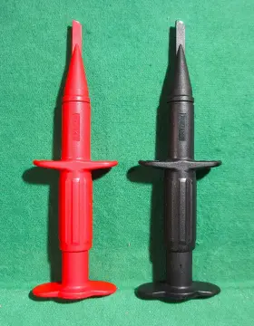Fluke Ac28 Hook Clips Grabbers 1 Red Black 4mm Banana Jack Receptacle Ends