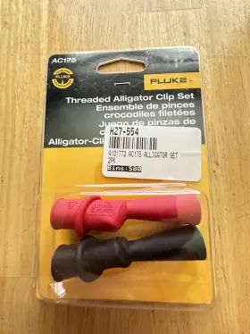 Fluke H27-554 / Ac 175 Slide-on Alligator Clip Set With Flexible Boots Fluke H27-554 / Ac 175 Slide-on Alligator Clip Set With Flexible Boots