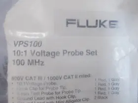 Fluke Vps100 10 1 Voltage Probe Set Red 100mhz New In Package E-3