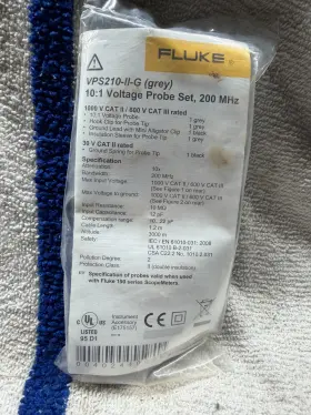 Fluke Vps210-ll-g New Factory Sealed 10 1 Voltage Probe Set 200mhz