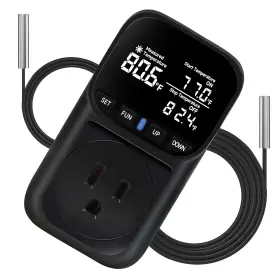 Gmy Tc-001 Digital Temperature Controlled Outlet With 5m/2m Cable Plug In White Gmy Tc-001 Digital Temperature Controlled Outlet With 5m/2m Cable Plug In White
