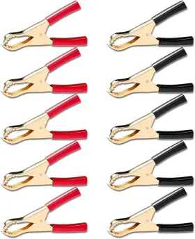 Goupchn 744110693959 10pcs Insulated Alligator Clips Black And Red Crocodile Clamps For Loaded