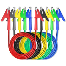 Goupchn P1024-5pcs-2m 5pcs Alligator Clips Test Leads Dual Ended Crocodile Wire Cable With Goupchn P1024-5pcs-2m 5pcs Alligator Clips Test Leads Dual Ended Crocodile Wire Cable With