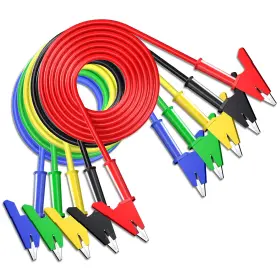 Goupchn P1024 5pcs Alligator Clips Test Leads Dual Ended Crocodile Wire Cable With Insulators Goupchn P1024 5pcs Alligator Clips Test Leads Dual Ended Crocodile Wire Cable With Insulators