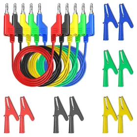 Goupchn P1036.2002.10l 4mm Stackable Banana To Plug Test Leads With 10pcs Full Insulated Copp Goupchn P1036.2002.10l 4mm Stackable Banana To Plug Test Leads With 10pcs Full Insulated Copp