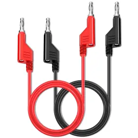 Goupchn P1036-2pcs-1m Stackable Banana To Plug Test Leads 2pcs Soft Electrical Cable Wire