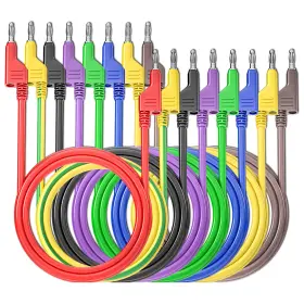 Goupchn P1036-s8c 4mm Stackable Banana Plug To Test Leads 8pcs Silicone Cable Wires 3 Goupchn P1036-s8c 4mm Stackable Banana Plug To Test Leads 8pcs Silicone Cable Wires 3