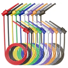 Goupchn P1520-10c-100 Test Leads 10pcs Hook Clip To Testing Cables Wires Dual Ic Hoo Goupchn P1520-10c-100 Test Leads 10pcs Hook Clip To Testing Cables Wires Dual Ic Hoo