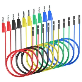 Goupchn P1530 Stackable Banana Plug To Breadboard Female Jumper Wires Soft Flexible Silicone T