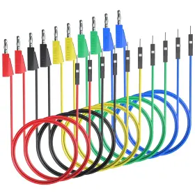 Goupchn P1532 Stackable Banana Plug To Breadboard Male Jumper Wires Soft Flexible Silicone Tes